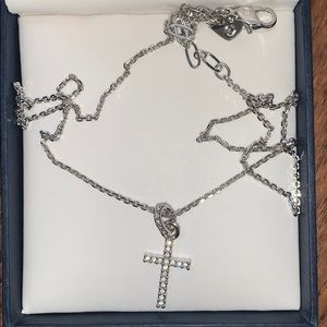 Swarovski Sterling Silver Cross Necklace